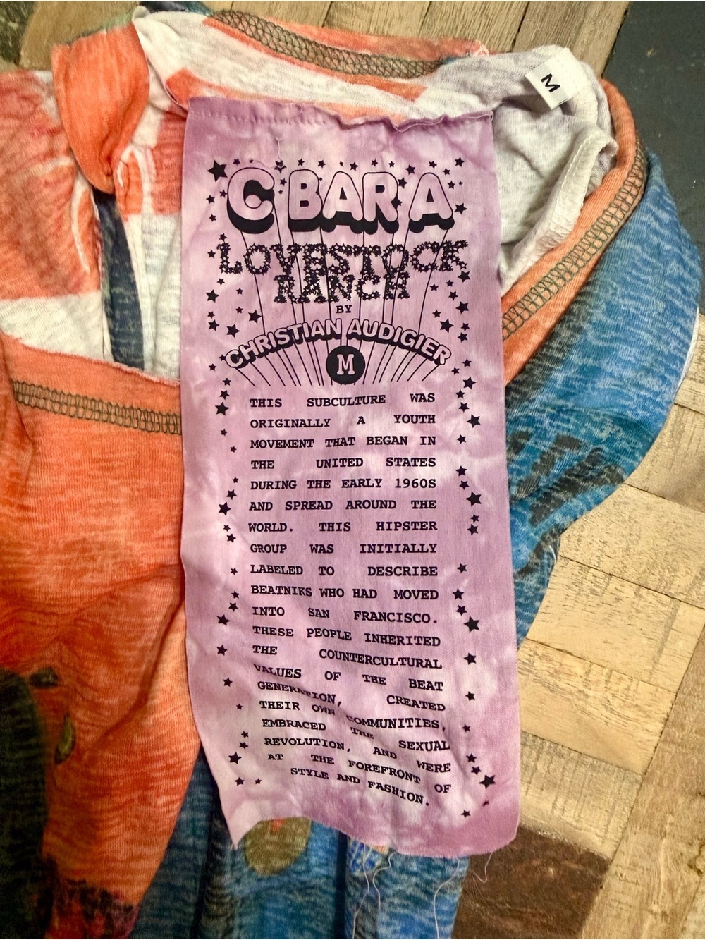 EUC VINTAGE Y2K C-Bar-A by Christian Audigier Trompe L’oeil Dress M - Picture 4 of 5